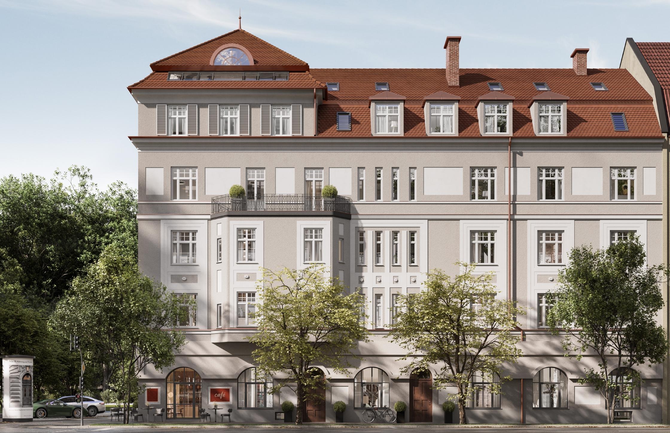 Historische Eckfassade am Winthirplatz